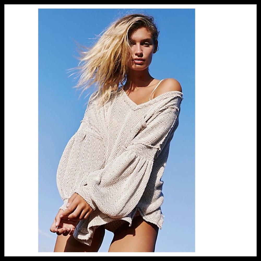 FREE PEOPLE BOHO PULLOVER FLOWY TUNIC TOP A3C - Picture 11 of 16